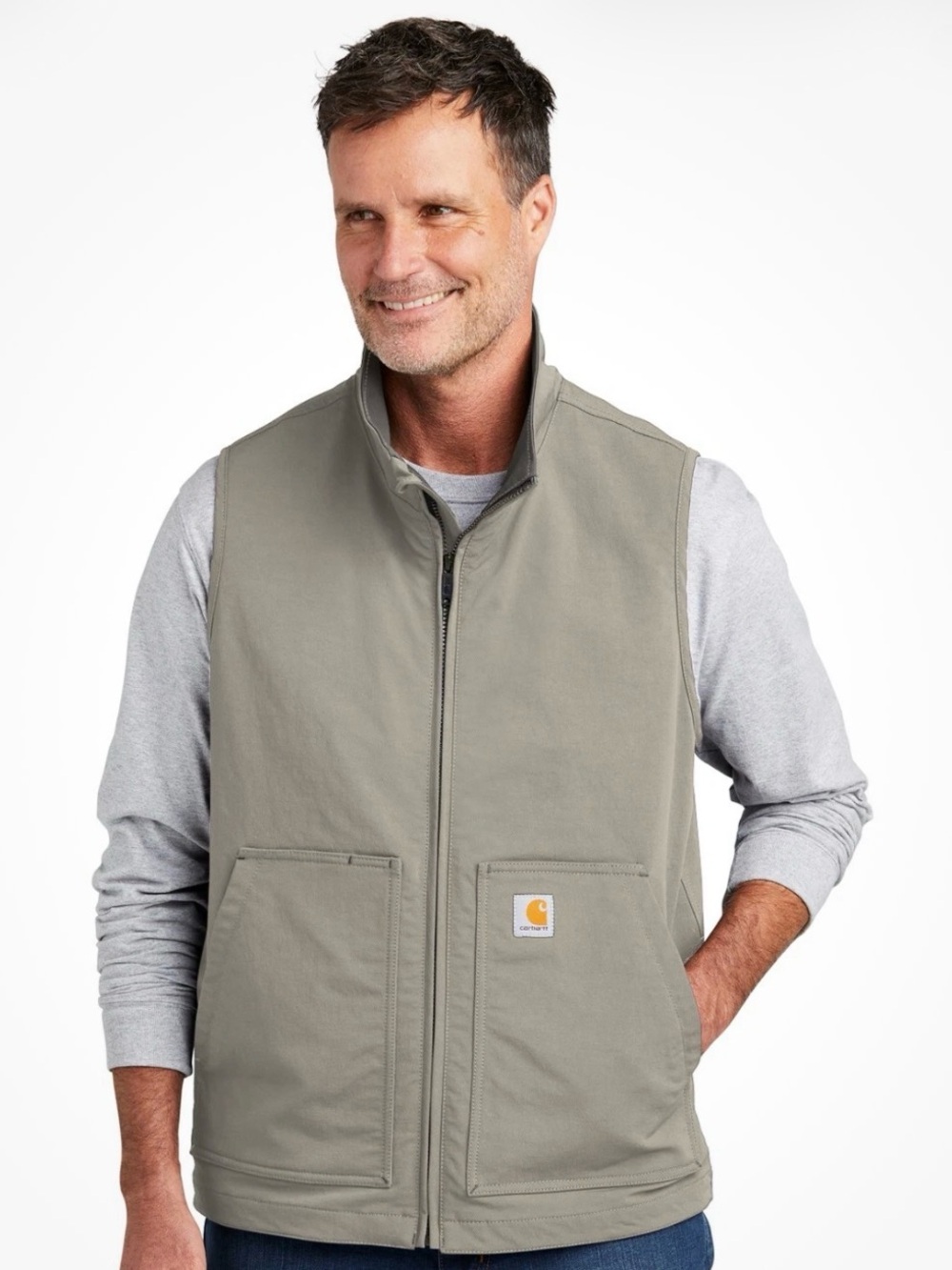 NWOT Carhartt Super Dux Sherpa Lined Vest Men’s M Greige Rain Defender